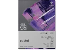 Winsor & Newton Carta Pastello, Sfumature di Grigio, 22,9 x 30,5 cm - 24 Blatt Pastellpapier - Grautöne