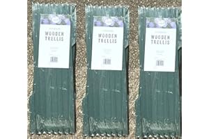 MD MUZ 3 X Garden Gardeners 6 X1FT Dark GREEN Coloured Wooden Expanding Expandable Wooden Garden Trellis Each Piece Expands to 180 x 30 cm New
