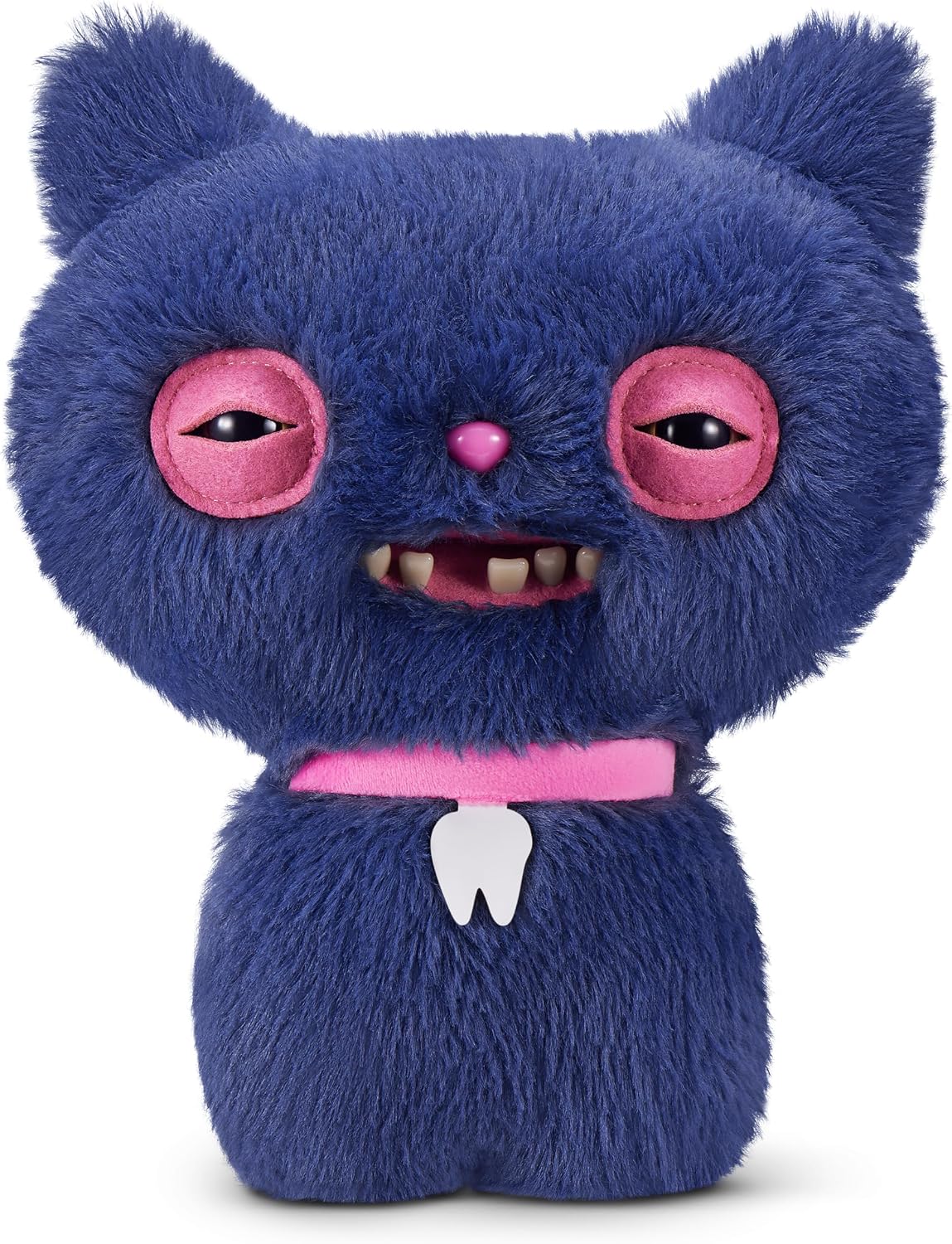 Fuggler Alley Cats Peluche 9" (Cheeze) Gris de ZURU – Monstruo Feo y Divertido con Dientes Humanos. Peluche Coleccionable para niños, Adolescentes, Adultos y Amantes de Gatos raros.