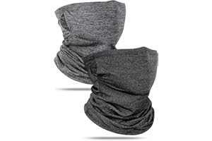 Becellen 2 sztuki, wielofunkcyjny szal kominowy, cienki, oddychający, z pętlami na uszy, elastyczny, miękki szal na szyję dla mężczyzn i kobiet