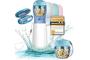 Paws Elegance 3 Cadeaux Set Bouteille d'eau Chien 550ml, Distributeur d'eau Portable Gourde pour Chien Chiot Chat Animaux Voyage Water Drink Bouteille