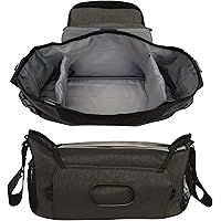 Organizer Universale Per Passeggino - Borsa Pratica Con Tasche Per Biberon, Pannolini, Salviette E Cellulare, Grigio