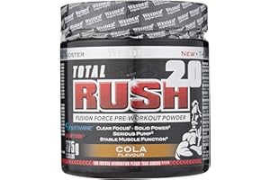Weider Total Rush 2.0 Pre-Workout Formula, Cola, The Legal Pre-Workout, Focus + Power, Serious Pump, 15 servings