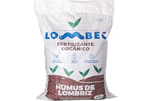 LOMBEC Humus de Lombriz, Saco 25L (15Kg). Fertilizante orgánico, vermicompost 100% Natural. ABONO ecológico Apto para Cualquier Cultivo. Ideal para huertos urbanos. … (15)