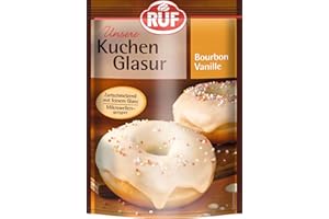 RUF Kuchen-Glasur Bourbon Vanille, 100g im Beutel, mikrowellengeeignet, zum Glasieren & Dekorieren von Plätzchen, Muffins & Kuchen, glutenfrei