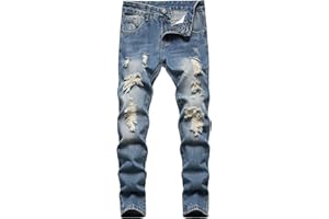 FREDD MARSHALL Boy's Skinny Fit Ripped Destroyed Distressed Fashion Kids Denim Jeans Pants