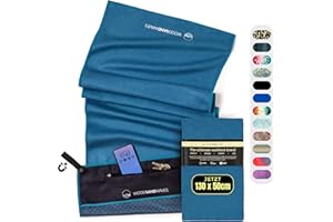 WOODSANDWAVES Fitness Handtuch mit Design, Tasche & extra starkem Magnet - das ideale Sporthandtuch für Gym und Fitnessstudio | rutschfest, geruchsneutral, schnelltrocknend