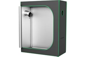 FIVMEN Grow Tent - Tienda de cultivo (120 x 60 x 150 cm, Mylar, reflectante, impermeable, para plantas en crecimiento, espacio de almacenamiento)