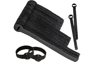 Armiz Lot de 120 multi-tailles attaches de câble réutilisables noires réglables et libérables pour la gestion des câbles de PC, les cordons d'organisation, la télévision, le bureau