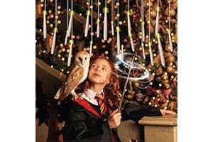 DA BY Vela flotante con control remoto de varita mágica, 20 velas mágicas flotantes, decoración de bruja, cálida vela cónica amarilla sin llama, funciona con pilas, vela de ventana LED para decoración de