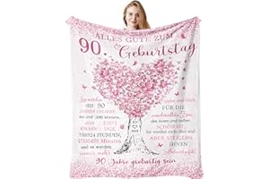 Jinmaple 90 Geburtstag, Geschenk Zum 90 Geburtstag, 90.Geburtstag, Geschenke Zum 90 Geburtstag Frau, 90. Geburtstag Frau, Geschenk Zum 90 Geburtstag Frau, 90 Geburtstag Deko Decke 150x130CM