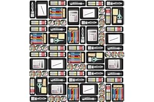 A-LuGei 42 pièces Noir Organisateur Tiroir Rangement et Organisation de Cuisine, Boite Rangement Plastique Maquillage, Rangement Bureau Organisateur, Caisse a Outil Multifonction Coffre Rangement