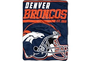 Northwest NFL DENVER BRONCOS 40 Yard Dash Micro Raschel Throw Blanket