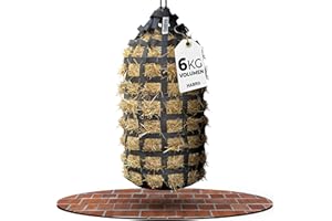HaBro Heunetz für Pferde engmaschig | Heusack für 6 kg Heu | Premium XXL Heutasche | Extrem robust und langlebig | Für eine artgerechte Futteraufnahme