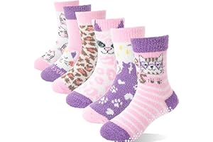 ANTSANG Stoppersocken Antirutschsocken Kuschelsocken Rutschfeste Flauschige Anti Rutsch Kind Thermosocken Wintersocken Rutschsocken Warme Haussocken Antirutsch HüTtensocken Dicke Socken