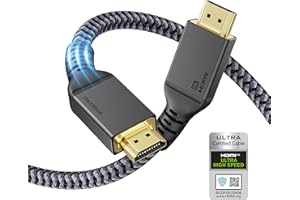 Kabel 8K HDMI 2.1 5M, Maxonar (Certyfikowany) Ultra HD 48Gbps High Speed ​​8K@60 4K@120 eARC RTX 3090 HDR10 4:4:4 HDCP 2.2 i 2.3 Dolby Zgodny z PS5/Xbox Series X/Roku/Fire/Sony/LG TV