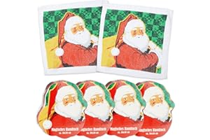MIK Funshopping Set di asciugamani magici per la pulizia, asciugamano magico, regalo per bambini Tombola (set di 4 Babbo Natale Claus)