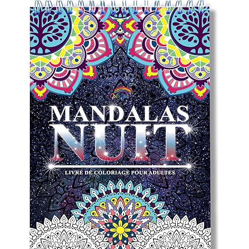 By Colorya Coloriage Adulte Mandala De Nuit Anti Stress Le Premier Cahier De Coloriage Mandala Avec Papier Noir Artiste Et Reliure Spirale Par Colorya Pdf Epub Lire Or Telecharger
