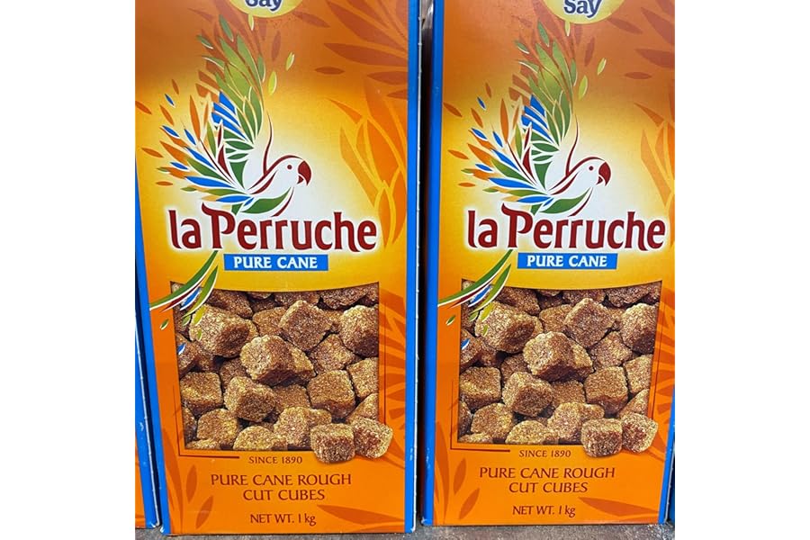 La Perruche Pure Cane Rough Cut Cubes Brown | 100% Cane | Ideal for Tea and Coffee | Perfect for Cafes and Hotels | 1kg (Pack of 2)