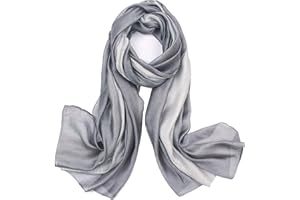 SAWEKIN Scarf for Women Cotton Silk Scarves Elegant Gradient Color Lightweight Fashion for Spring Winter Scarves Shawl Wraps