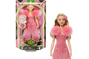 Wicked Singing Glinda Fashion Doll & Accessories, Posable with Movie-Inspired Look & Removable Outfit, Sings “Popular”, JLG49