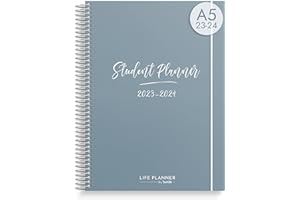 Burde Student Planner 2023 2024 | Agenda 23 24 | Scolaire | Semainier | Bleu | Hebdomadaire | En français | 31 juliett 2023 au 25 août 2024