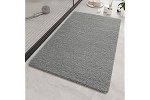 SIXHOME Tappetino Doccia Antiscivolo Tappetino Vasca Antiscivolo da Bagno con scarico Morbido PVC Luffa Tappetino Bagno Asciugatura rapida(Grigio,53x53cm)