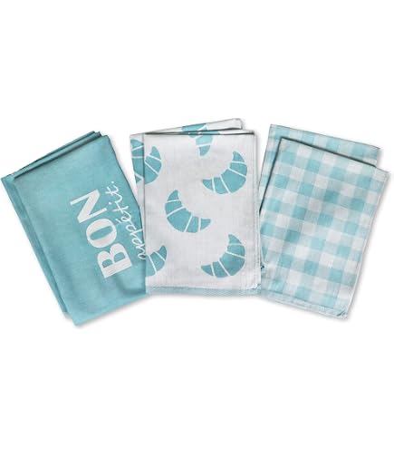 100% Baumwolle Geschirrtuch Ägyptische Baumwolle Geschirrtücher Set – Frottee Küchentücher, 45x60 Cm, Schnelltrocknend & Kariert Küchentuch Set