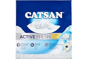 Catsan Active Fresh Lettiera Agglomerante per Gatti, Efficace Controllo Odori, 8 Litri