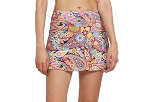 Westkun Gonna Tennis con Pantaloncino Donna Gonna Sportivo con Tasche Atletica Mini 38 cm Gonne Attive a Vita Alta Skort per Golf Allenamento Corsa Hockey Camminata