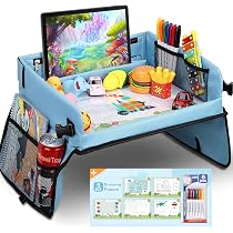 Organisateur Siège Auto Enfant Leryveo - Plateau Voyage Tout-Petits Avec Sacs Rangement