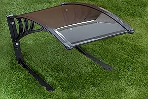 KYPOS Garage copristazione universale in policarbonato per riparo di robot rasaerba a ricarica frontale o posteriore - modello "FUMÉ" con protezione anti-UV (SMALL)