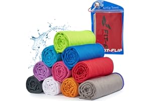 ‎FIT-FLIP Fit-Flip Kühltuch - Airflip Towel - das kühlende Sporthandtuch - als Cooling Towel und mikrofaser Kühltuch - Ice Towel Kühlhandtuch - Handtuch mit Kühlfunktion für Fitness und Sport