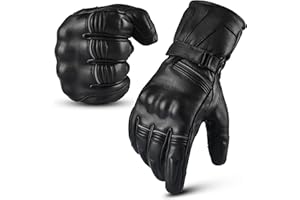 Hand Fellow Men’s Motorbike Gloves – Full Finger Motorcycle Riding Gloves for Street, Cruiser, Touring, and Off-Road | Knuckle Protection, Anti-Slip Grip, All-Season Comfort (Black, XXL)