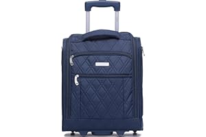 Flight Knight 45x36x20cm easyJet Underseat Carry On Non Priority Approved Hand Luggage Case - 2 Wheels - Ultra Lightweight Durable Soft Case Textile Cabin Suitcase