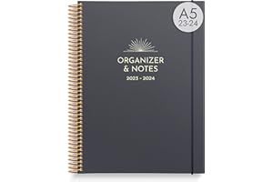 Burde Agenda 2023-2024 Organizer & Notes Bleu | 24 juliett 2023 au 1er septembre 2024 | 21x17 cm | En français | Semainier