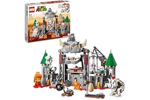 LEGO 71423 Super Mario Walka w zamku Dry Bowsera — zestaw rozszerzający, 5 figurek w tym Bone Goomba i Purple Toad, zabawka do zbudowania z klocków dla dzieci, prezent dla 8-latka