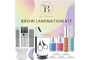 BLOOMORA Laminazione Sopracciglia, Kit Laminazione Sopracciglia, Brow Lift 6-8 settimane, 15 trattamenti, Set Completo per Styling Fai-da-te, Brow Lamination Kit - BK1