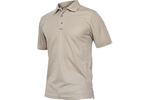 TACVASEN Men's Breathable Golf Polo Shirt Quick Dry Short Sleeve Casual Work Polo T-Shirt