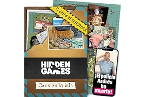 Hidden Games Escena del Crimen: Caos en la Isla, crimenes imperfectos, Exit Juego de Mesa de Misterio y Detectives cooperativo, 1-6 Jugadores, a Partir de 14 años, en español.