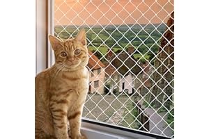 Yesaler Filet de Protection en Nylon pour Chats Filet Anti-Chute pour Animaux de Compagnie pour Balcons Portes Fenêtres Escaliers Blanc 10x3m