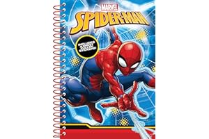 LICENSED Spiderman - Spiderman A5 Softcover Notebook - Stickers Included - Lined Paper - Gifts For Boys And Girls - Writing Pad - A5 Paper - Work Notebook - Arts and Crafts for Kids