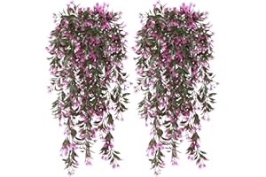 Dremisland 4 szt. Sztuczne wiszące rośliny, bukiet kwiatowy, sztuczne rośliny, pnącza, sztuczne rośliny wiszące, sztuczny bluszcz, girlanda, rośliny ozdobne, dekoracja ścienna, do domu, ogrodu, na