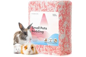 BUCATSTATE Hamster Bedding 70L, 99% Dust-Free and Odor Control Guinea Pig Bedding, Natural Paper Rabbit Bedding for Cages Rat Syrian Dwarf Hamster Hedgehog (Pink)