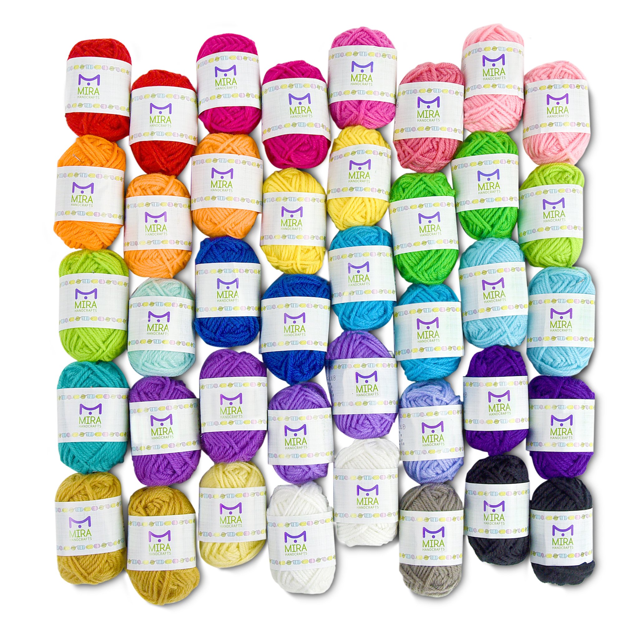 40 Pack Acrylic Yarns Bonbon Skeins for Craft Crochet Knitting Yarn