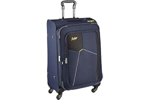 Skybags 68 cms Medium Check-in Polyester Soft Sided 4 Wheels Spinner Luggage/Suitcase/Trolley Bag- Blue