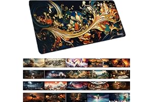 TRAVLN 70x30 cm Desk Mat| Premium Desk Pad Large | 3mm Thick Large Mouse Mat Mouse Pad | Desk Pad Protector for Office and Home | Laptop Desk Writing Pad Blotter Pad (Liquid Gold Leaves)