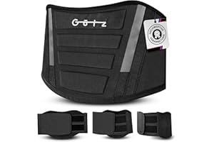 Götz Nierengurt Motorrad Herren / Damen Effektive Stabilisierung, Lendenwirbelstütze, Nierenwärmer, Nierenschutz Schwarz - Reflektierend