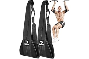 DMoose Fitness Ab Correas - Ejercitador de gimnasia para el hogar Six Pack - Soporte y costuras de doble correa, tejido antidesgarro, relleno de brazo más largo y grueso - Equipo de entrenamiento de Grado superior para hombres y mujeres