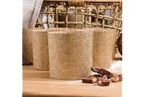 SHSH TRADE GROUP 25 Stück Kulich-Form Osterbrot-Papierform Paska | 25 Stück | Kulich-Form Osterbrotformen – Panettone-Papierform – Antihaft-Panettone-Form Backförmchen – Papierbackformen Hellbraun B 3,55 x H 9 cm